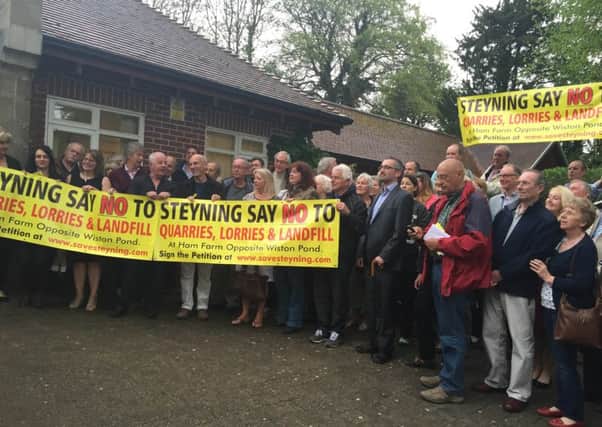Campaigners from Save Steyning outside The Steyning Centre.