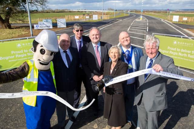 Council representatives opening the relief road in early March