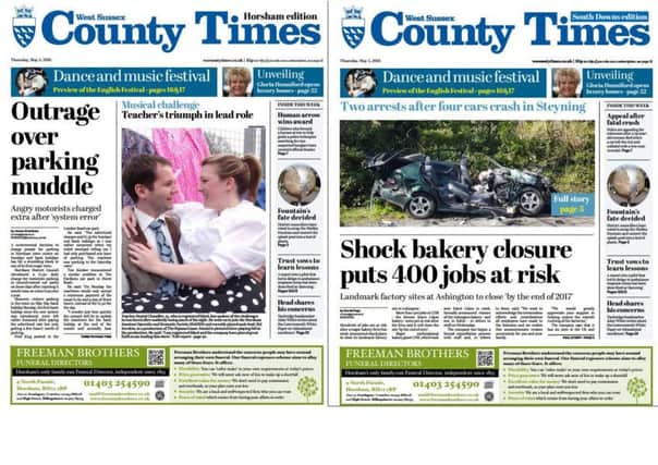 County Times front pages 05.05.16