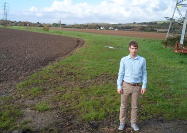 Luke Proudfoot has called on residents to help him protect Chatsmore Farm SUS-161005-163444001