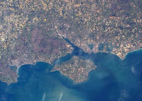 Tim Peake shot of the South Coast from space.