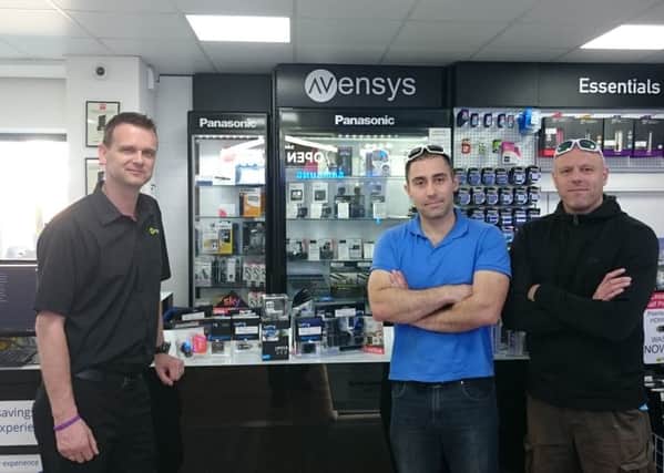 Crawley based Avensys has donated over Â£600 worth of GoPro kit to the Endurance Limits Ocean Racing team for their Great Pacific Race 2016 challenge. L to R Martin Jukes, Head of Retail, Arron Worbey, Crew Member & Darren Clawson, Team Captain for Endurance Limits Ocean Racing Team collect their GoPro products donated by Avensys Ltd - picture submitted by Avensys