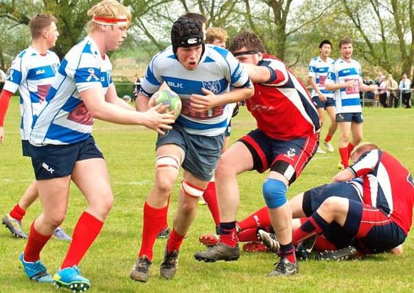 Second-row Nathan Lowen on the charge. Picture by Delma Kay