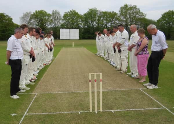 A minute's silence for Matt Hobden held by Glynde and Beddingham II and Ansty II