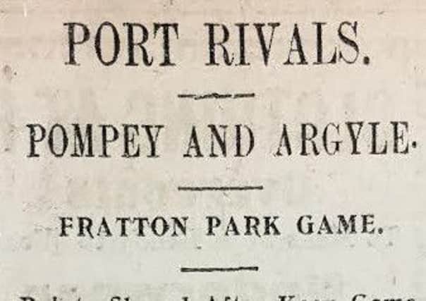 The Football Mail headline on February 5, 1921, when  Pompey and Plymouth drew 1-1 at Fratton Park