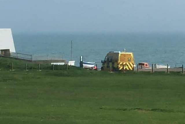 Police at the beach below Galley Hill. Photo by David Archer 81T5MPph8n54zAnmNFrv