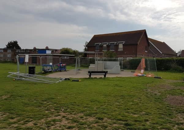 The parkour site in Lancing.