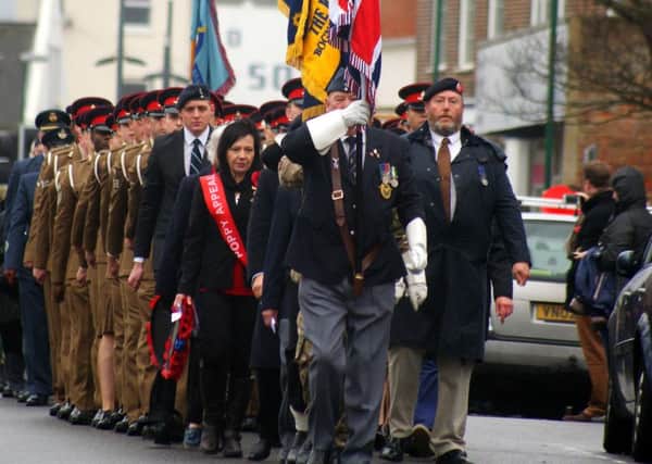 The Remembrance Day parade through Bognor last year