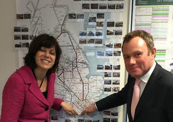 Rail minister Claire Perry pictured with Nick Herbert in January 2015