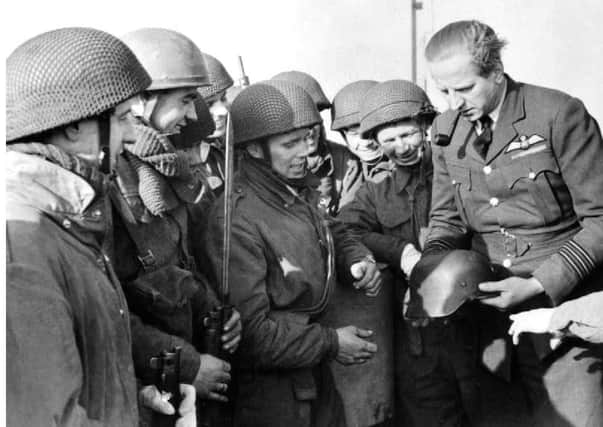 Pickard with parachute troops after the Bruneval raid in February 1942