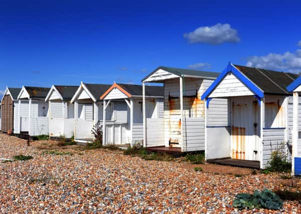 Beach huts on Herbrand Walk, Bexhill in 2013 ENGSUS00120130820111954