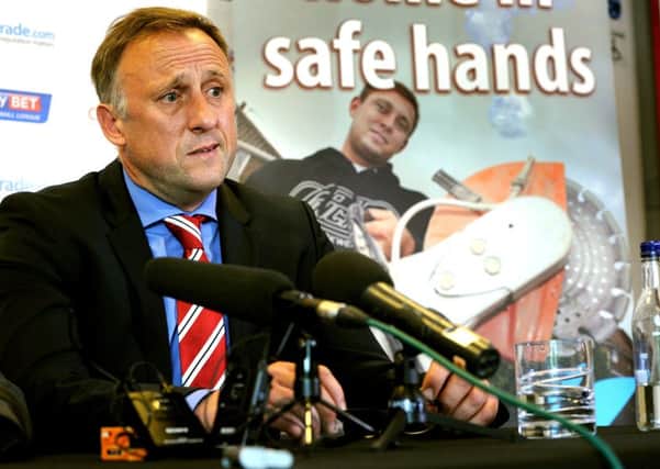Crawley Town FC manager Mark Yates, pictured when he arrived