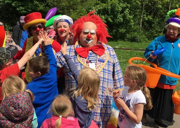 Children enjoying meeting the clowns. Video to appear online soon. See Thursday's paper for more detail and pictures