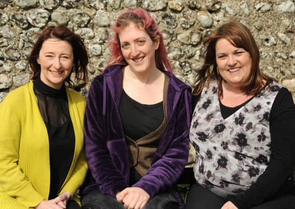 The three female directors, from left, Sarah Papouis, Helen Armes and Sally Diver