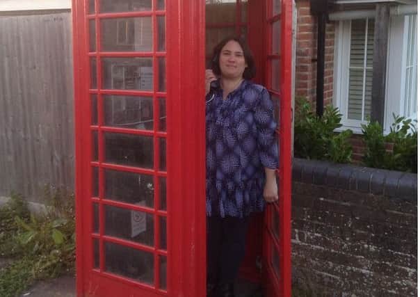 Samantha Doyle in Handcross phonebox