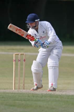 DM16117254a.jpg Cricket: Roffey (batting) v Hastings. Dan Smith. Photo by Derek Martin SUS-160514-201806008