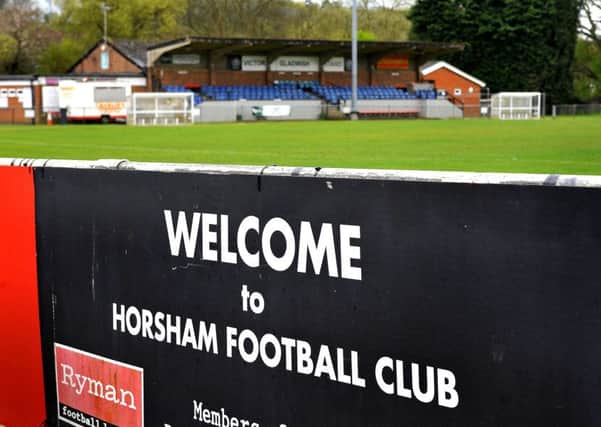 Horsham FC's ground at Gorings Mead, Horsham. Pic Steve Robards SUS-150429-150943001