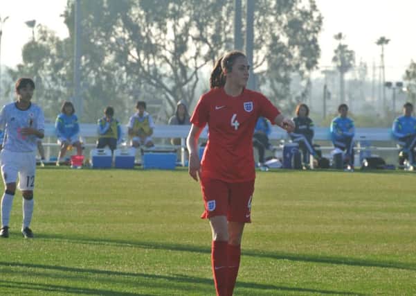 Hollie Olding in action for England under-17s