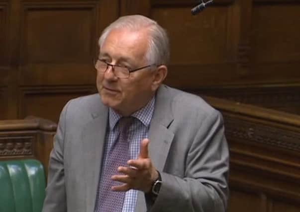 Sir Peter Bottomley speaking in the House of Commons on rail strikes SUS-160519-152010001