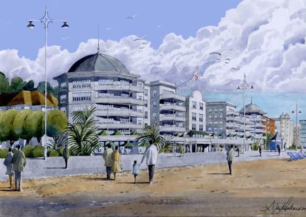An artists impression of the seaside development proposed by the Sir Richard Hotham Project