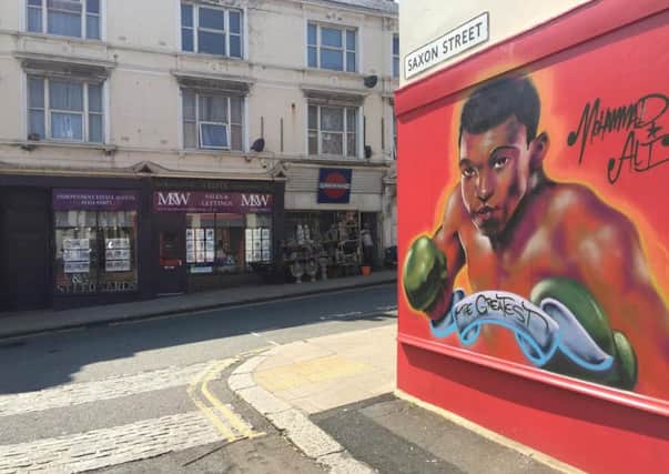 The mural in central St Leonards