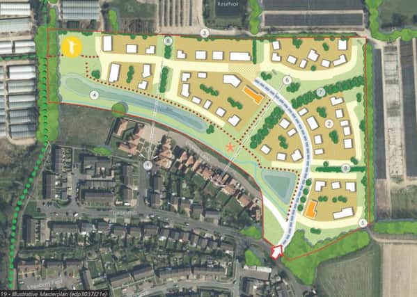 Illustrative layout of the 100 home scheme, from HDC's planning portal