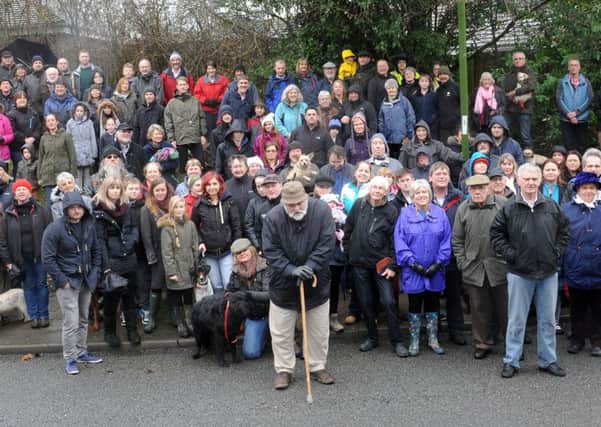 Residents against development north of Old Guildford Road pictured in February 2015
