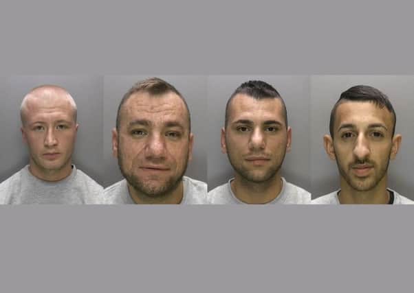 From left: George Ghica, Alin Hosain, Nicolae Stoica, Ionut Hosain. Images courtesy of Sussex Police