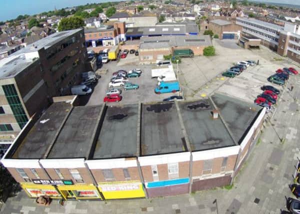 An aerial shot of Teville Gate, which could see development kick started with a major funding bid