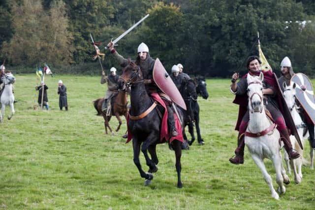 Battle of Hastings re-enactment at Battle Abbey. Photo by Frank Copper. SUS-151210-072113001
