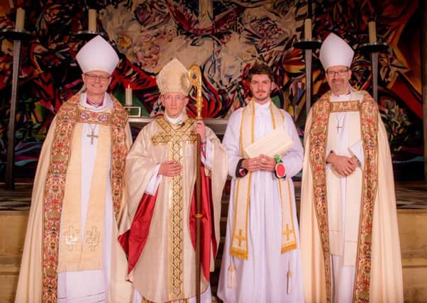 Bishop of Horsham, the Bishop of Chichester Dr Martin Warner, Fr Sean Gilbert and the Bishop of Lewes
