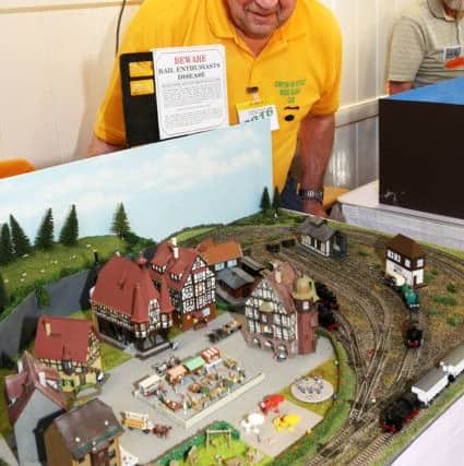 Sompting and District Model Railway Club Annual Exhibition. Colin Edkins and his layout. Photo by Derek Martin SUS-160515-184822008