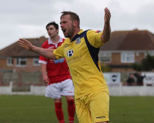 Hastings United midfielder Sam Adams has joined Hythe Town. Picture courtesy Scott White