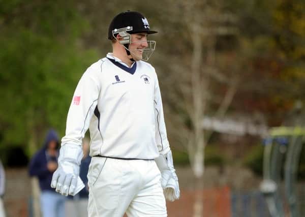 Cricket Lindfield v Roffey 30-04-16. Matt Davies (roffey). Pic Steve Robards SR1612256 SUS-160205-130821001