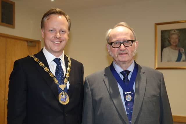 New chairman of Horsham District Council Christian Mitchell with new vice-chairman Roger Clarke SUS-160526-115759001