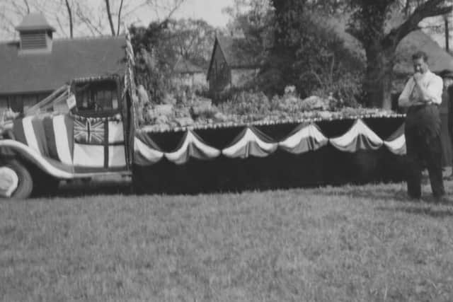 A float decorated for the Coronation of George VI in 1937