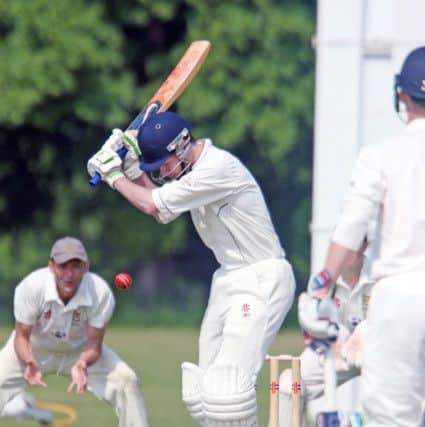DM16120032a.jpg Cricket: Cuckfield (batting) v Hastings and St Leaonards Priory. James Mitchenson batting. Photo by Derek Martin SUS-160528-202648008