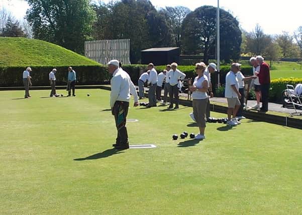 The green is busy at Chichester Bowling Club