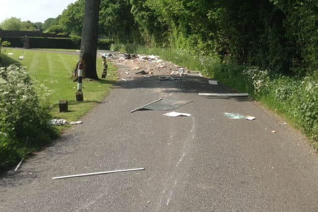 Fly tipping in Mill Lane, Hurstpierpoint. Picture contributed