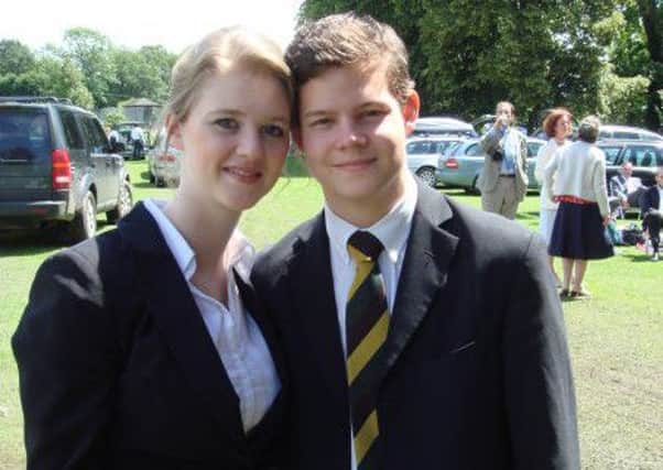 Hannah and Harry when they were at school together SUS-160531-162705001