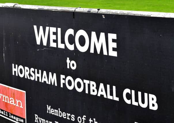 Horsham FC's ground share at Gorings Mead, Horsham. Pic Steve Robards SUS-150429-150931001