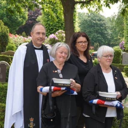 AB Gasson's surviving relatives at the service in Denmark. Photo courtesy of MOD