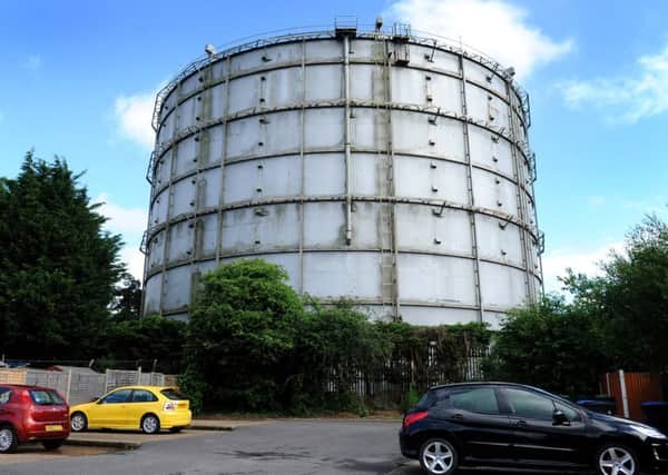 Leylands Road, gas holder Burgess Hill, is the proposed site of new Lidl store. Pic Steve Robards  SR1617770 SUS-160621-111414001