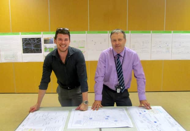 Alex Hawkins (Project engineer for Havant Borough Council) Right: Stuart Wood (Civil Engineering and landscape manager for Havant Borough)  Picture: Jack Boulton