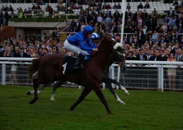 Boynton and William Buick (nearest the camera) win at Goodwood / Picture by Clive Bennett