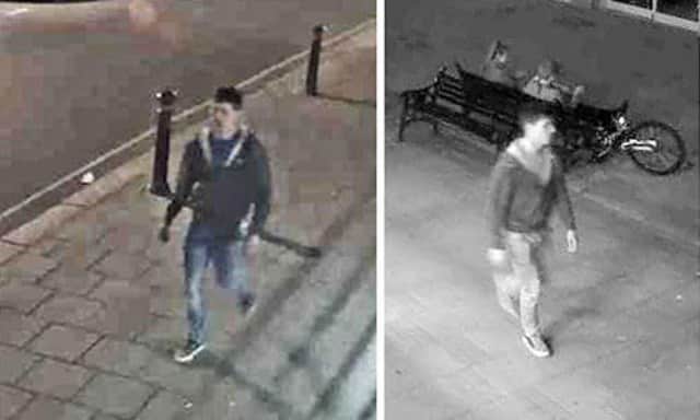 Police have released CCTV images of a man who is suspected of raping a 69-year-old woman in Worthing town centre SUS-160406-090826001
