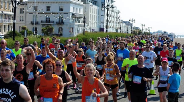 Runners take part in Sunday's Worthing 10k race