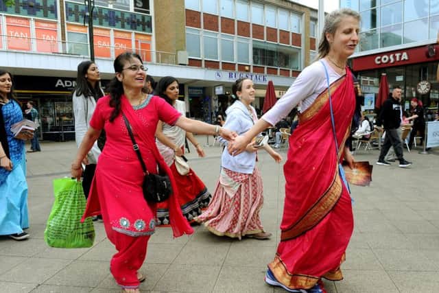 Ratha Yatra street festival in Crawley Queens Square. Pic Steve Robards SR1615698 SUS-160606-135511001