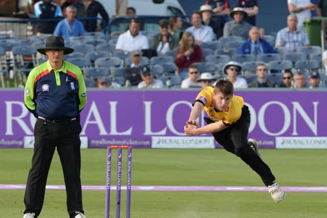 George Garton. Sussex v Essex in Royal London One-Day Cup. Picture by Phil Westlake