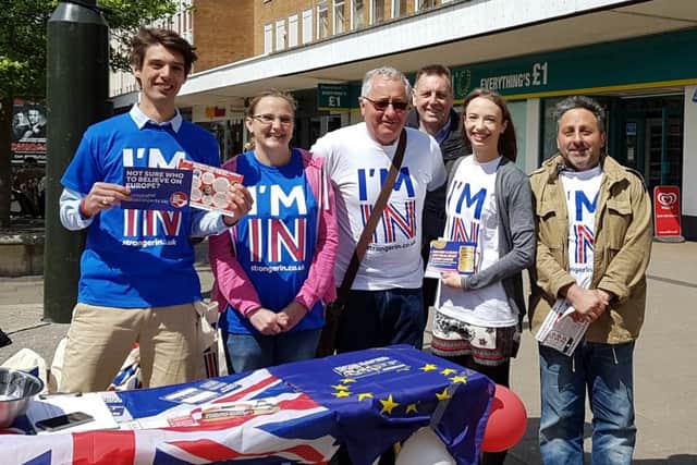 Remain campaigners in Queens Square Crawley (photo submitted) SUS-160606-103255001